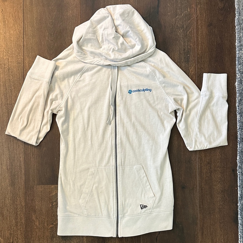 Cream Zip-Up Hoodie